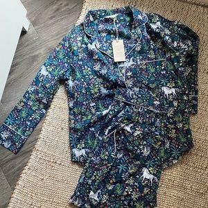 Printfresh Unicorn Garden Long Sleep Set Pajamas NWT